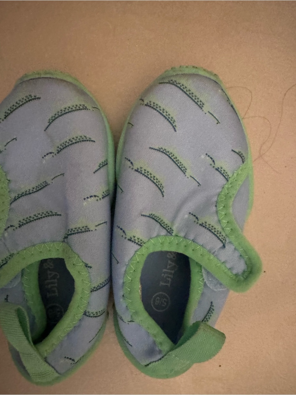Kids Slip-On Water Shoes in Light Blue and Green